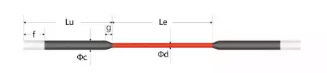 i shape mosi2 heating element drawing
