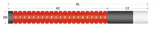 scr type sic heating element drawing