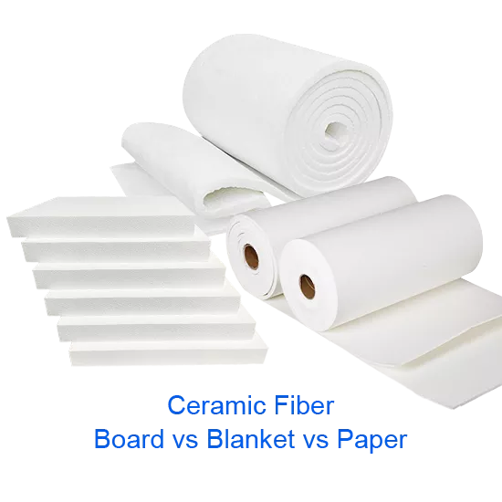 ceramic fiber board vs blanket vs paper